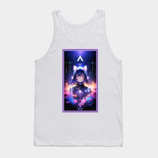 Anime Sci-Fi Cat Girl | Quality Anime Girl Artwork | Manga Girl Anime Art Tank Top